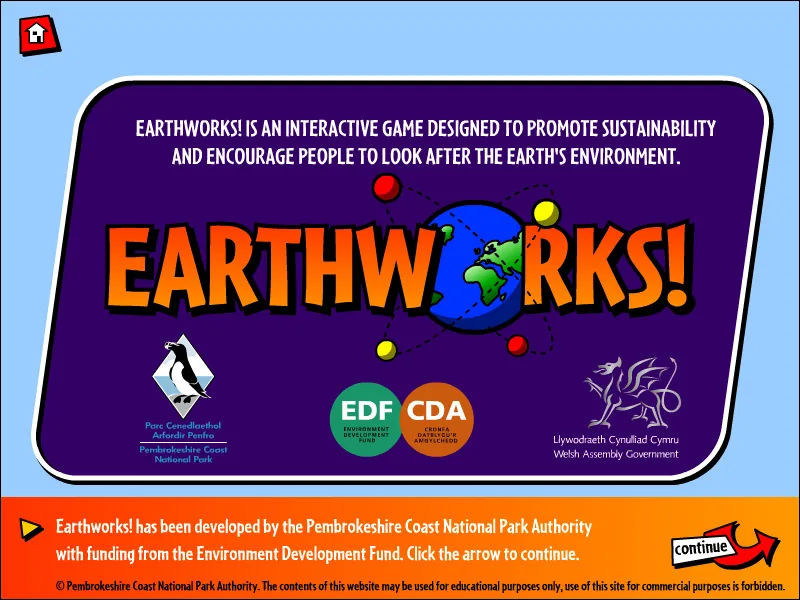 Earthworks Title Screen